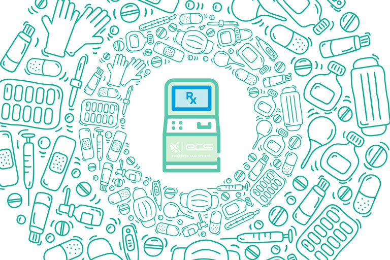 Graphic explaining pharmacy kiosks