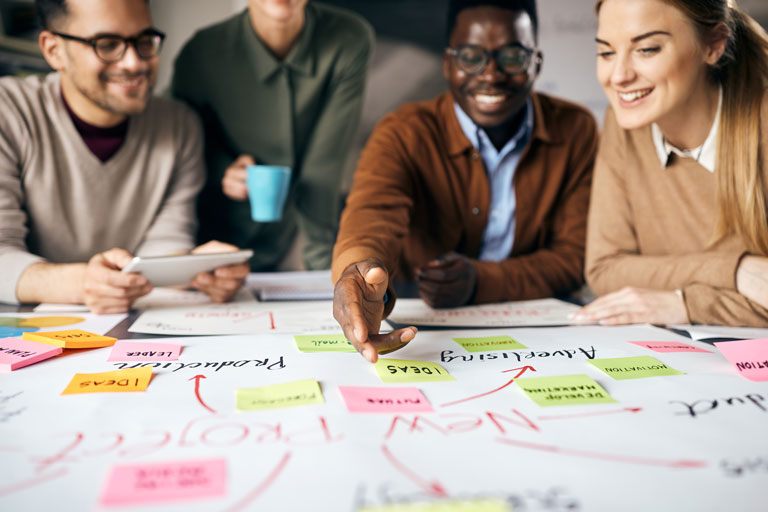 Group of professionals having a meeting