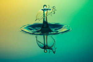 Drop of water splash