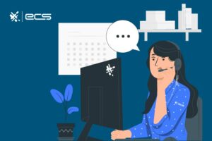 Customer service representative on the phone with a customer