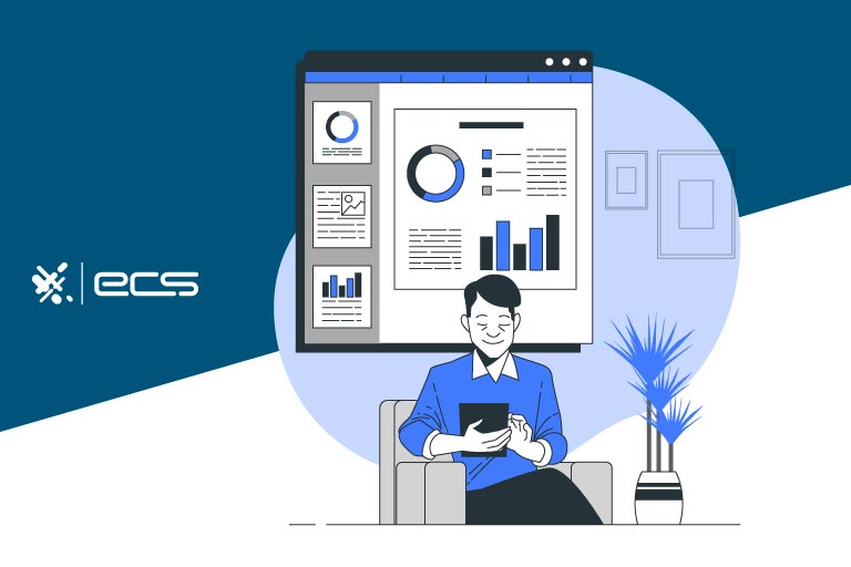 Business owner checking business growth on a tablet