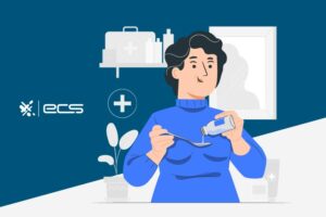 Woman putting cough syrup on a spoon