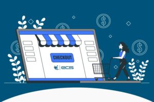Woman shopping online