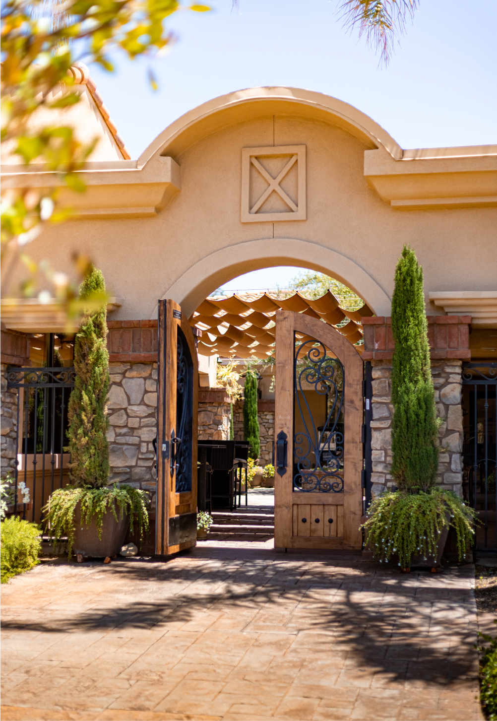 The courtyard of our corporate office in California