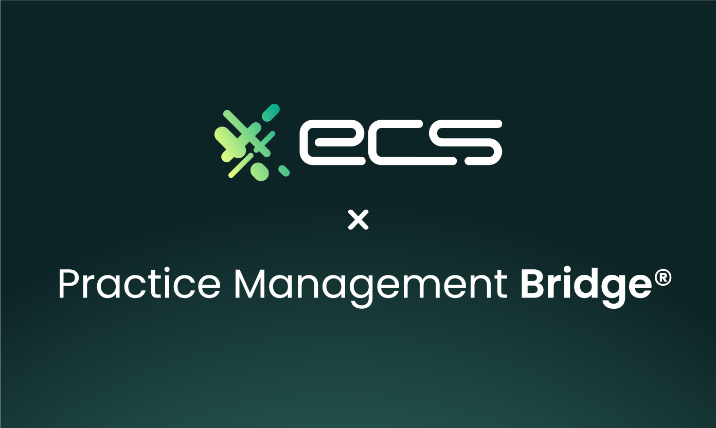 ecs logo in partnership with practice management bridge logo